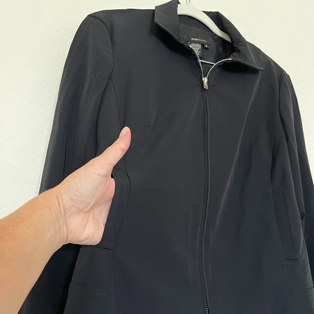 BCBGMaxAzria black front zipper long sleeve women's jacket size 4 - Picture 6 of 16